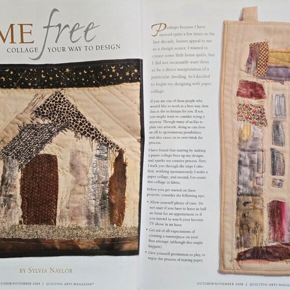 Quilting Arts Magazine October November 2008 Five Ways To Design With Inkjet Pri - Picture 4 of 13